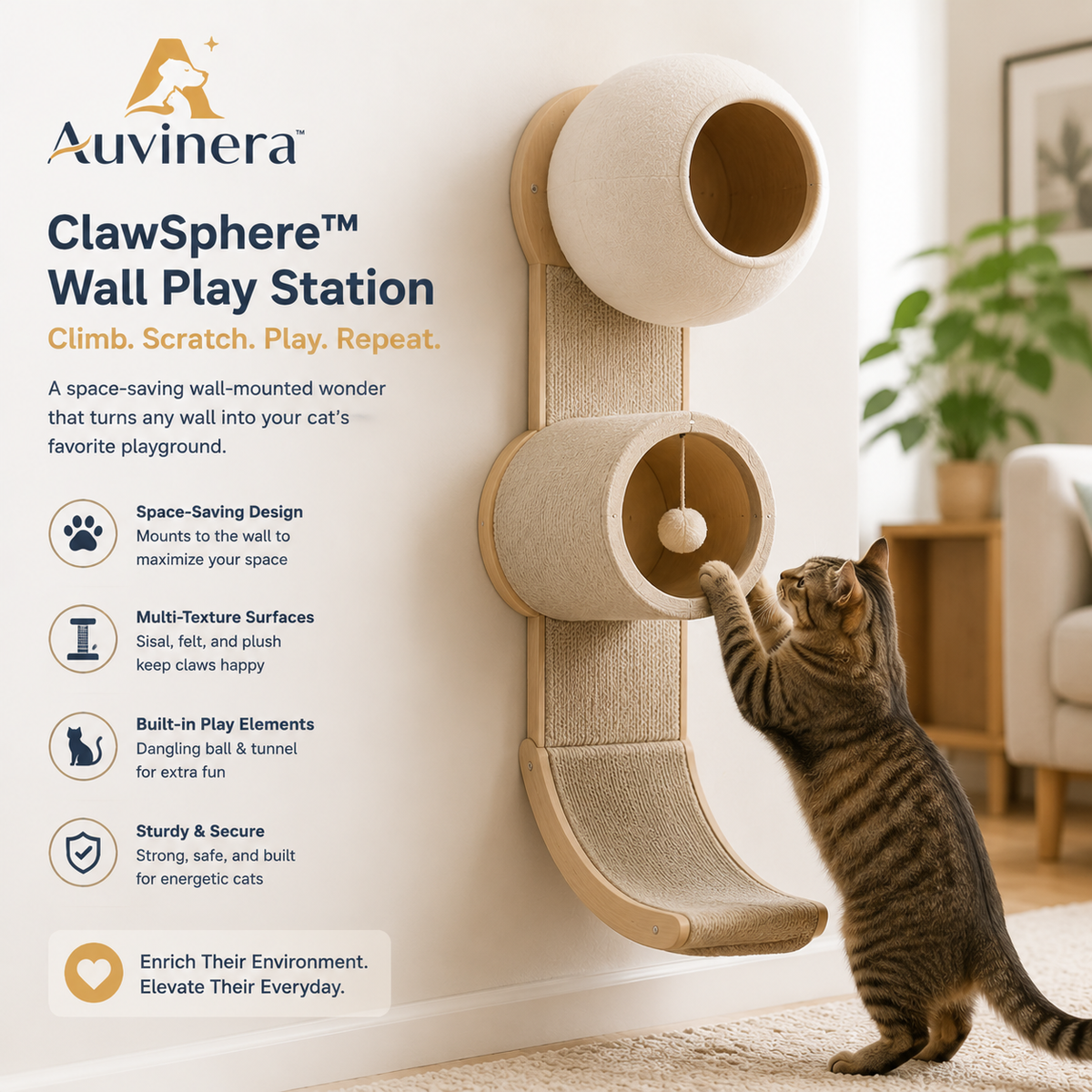 Auvinera™ ClawSphere Wall Play Station
